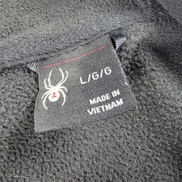 Spyder Mens Large 1/4 Zip Hoodie Sweater Long Sleeve Winter Warm Casual - Picture 3 of 10